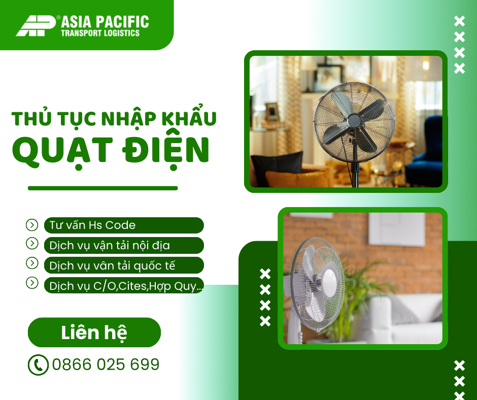 Thủ Tục Nhập Khẩu Quạt Điện